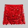 Sequin Mini Skirt - Sparkly Party Skirt for Women - Red, Silver, Black, Pink, Purple, Gold