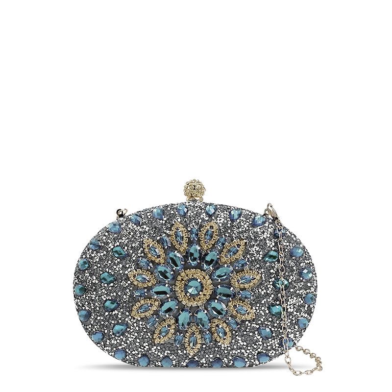 Crystal Evening Clutch Purse - Rhinestone Handbag for Women, Party Prom Wedding