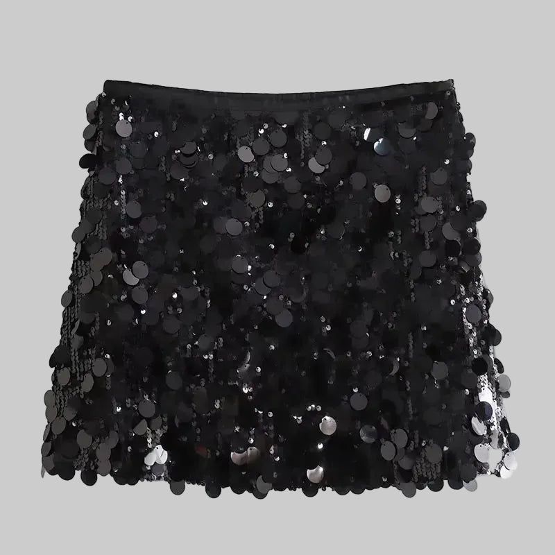 Sequin Mini Skirt - Sparkly Party Skirt for Women - Red, Silver, Black, Pink, Purple, Gold