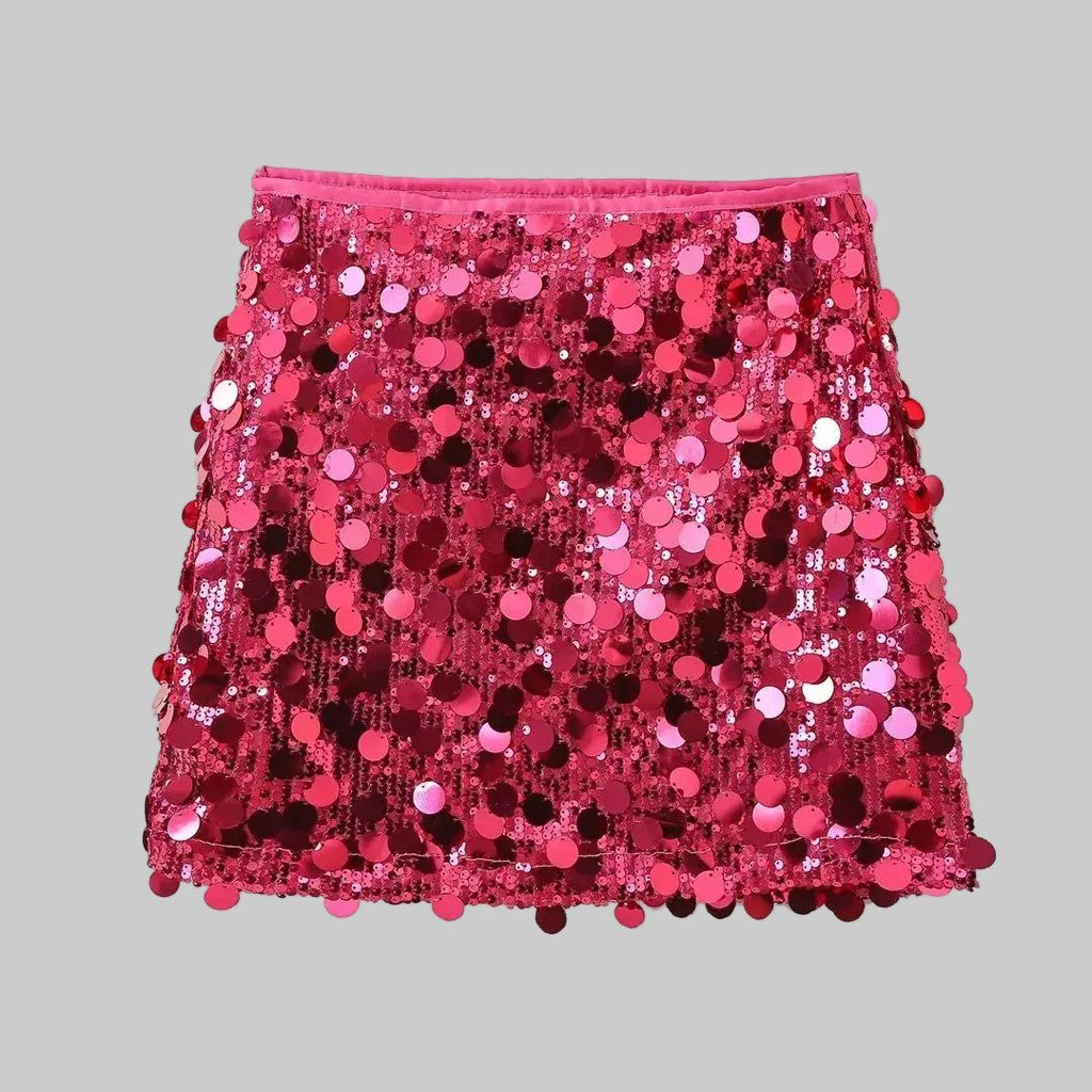 Sequin Mini Skirt - Sparkly Party Skirt for Women - Red, Silver, Black, Pink, Purple, Gold