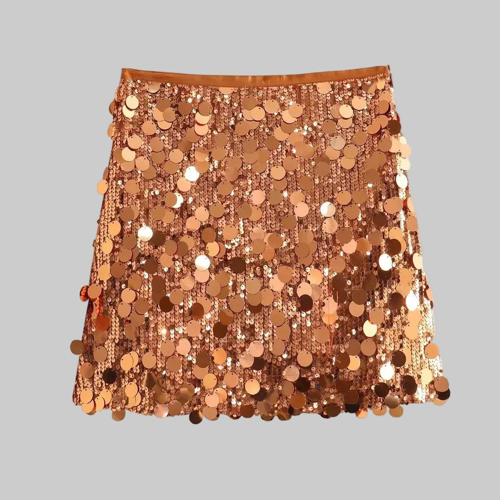 Sequin Mini Skirt - Sparkly Party Skirt for Women - Red, Silver, Black, Pink, Purple, Gold