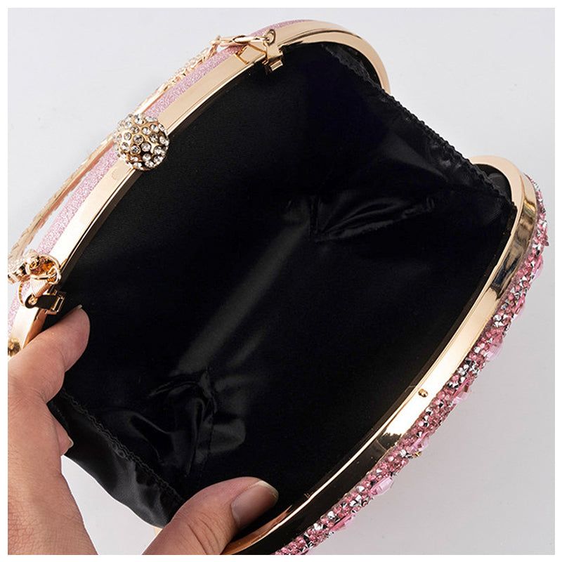 Crystal Evening Clutch Purse - Rhinestone Handbag for Women, Party Prom Wedding