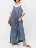 Luna Women's Maxi Dress | Soft Denim, Vintage-Inspired