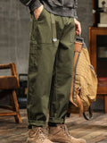 Maverick Men's Cargo Pants | 97% Cotton Blend, Vintage-Inspired Black
