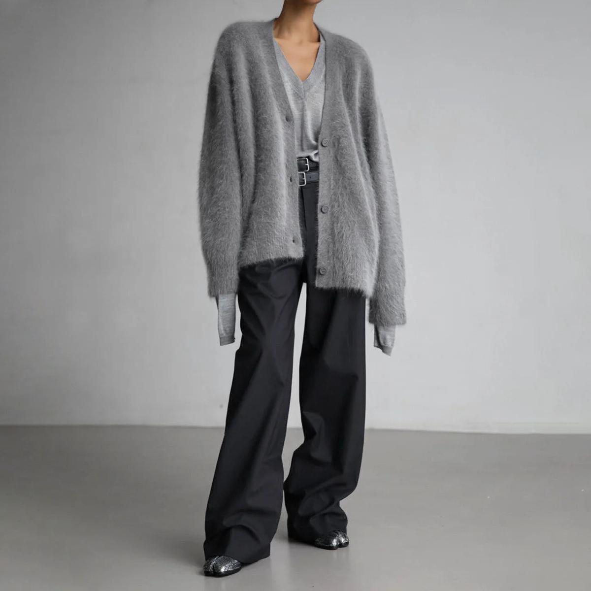 Elegant Women's Mohair Cardigan - Soft, Cozy, Oversized, Multiple Colors