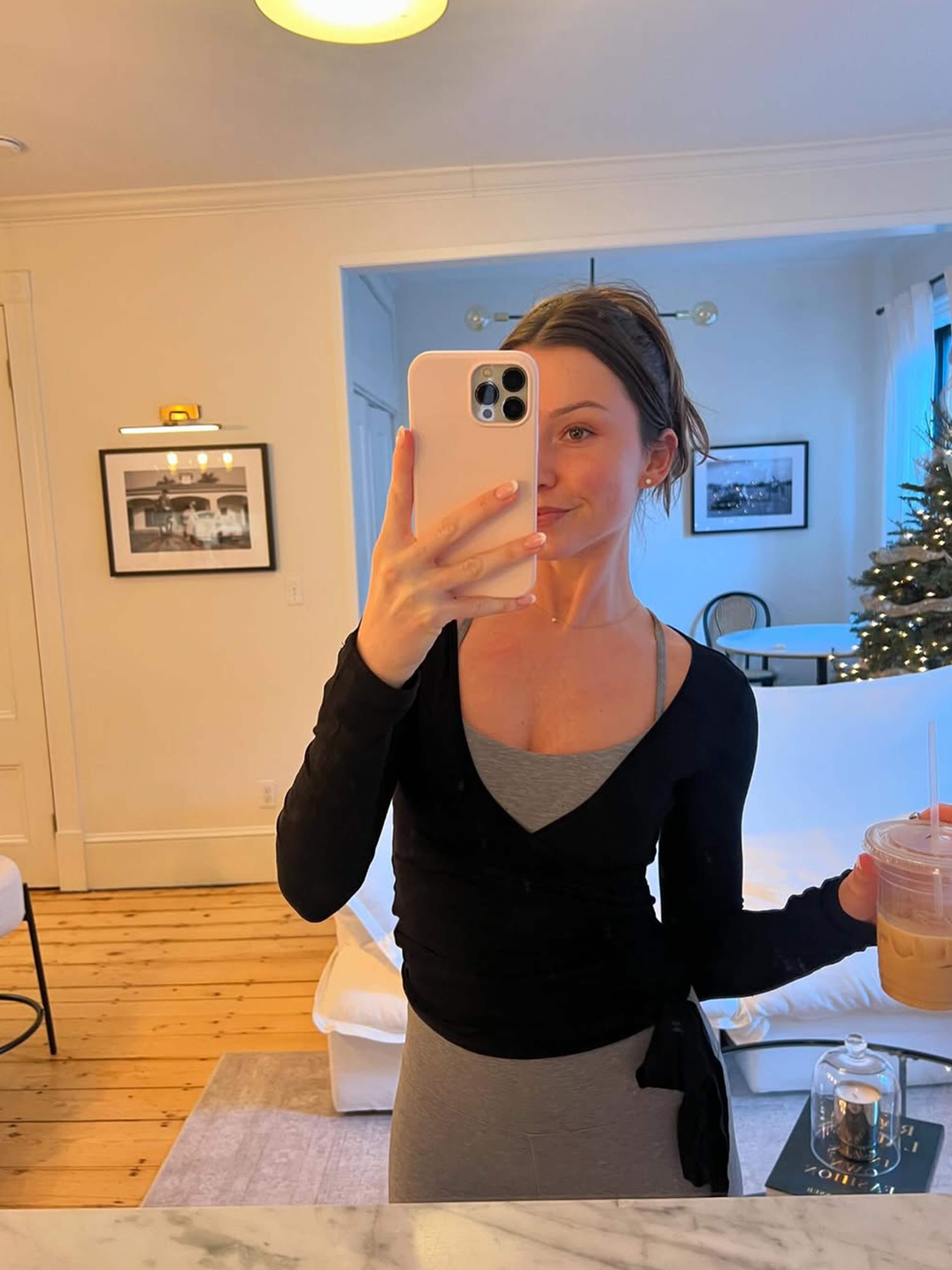 Wrap Front Long Sleeve Top - Women's Tie Waist Crop Top - Casual Cover Up Cardigan