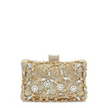 Floral Evening Clutch Bag Rhinestone Beaded Party Purse Bridal Wedding Prom Handbag