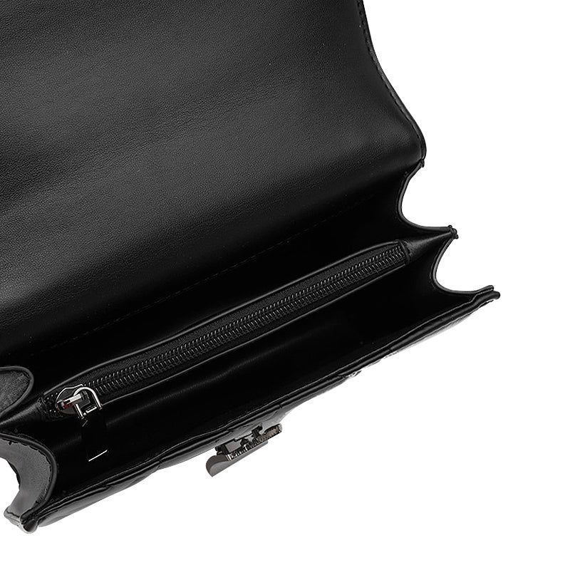 Quilted Crossbody Bag with Chain Strap - Faux Leather Shoulder Purse - Trendy Women's Handbag