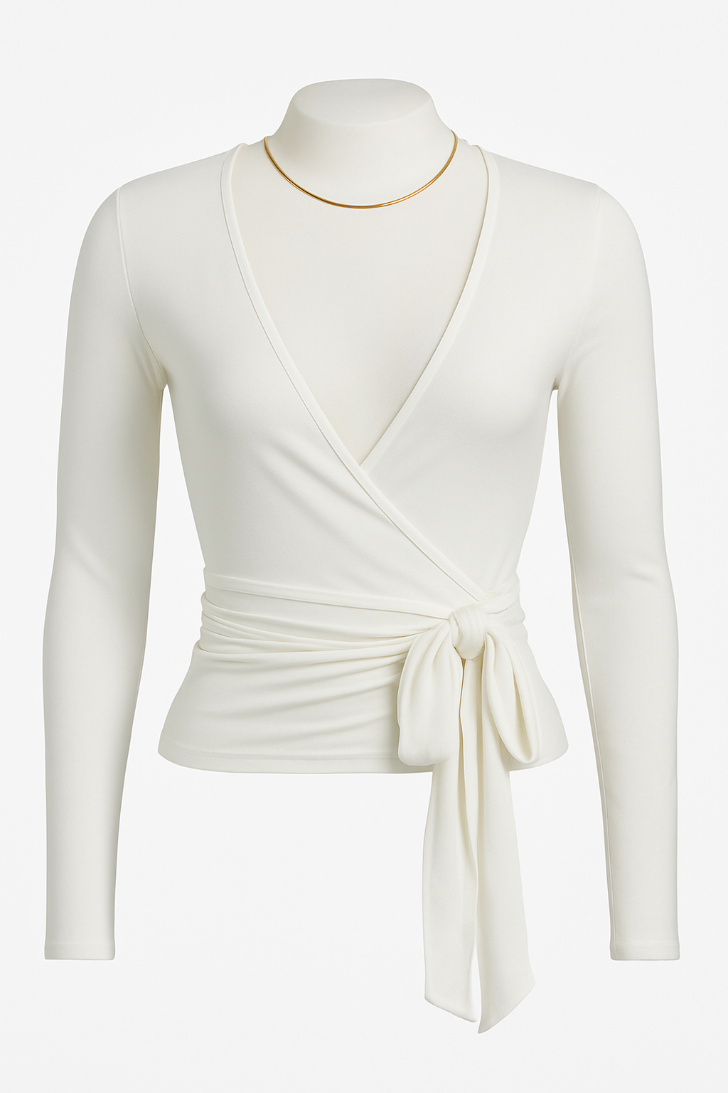 Wrap Front Long Sleeve Top - Women's Tie Waist Crop Top - Casual Cover Up Cardigan